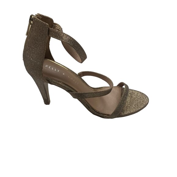 Kelly & Katie Womens Glitter Strappy Sandals 8.5 US Gold - Picture 1 of 7